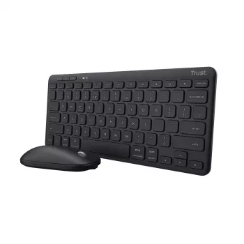 Trust Lyra belaidė klaviatūra su pele, RF Wireless + Bluetooth, QWERTZ, juoda