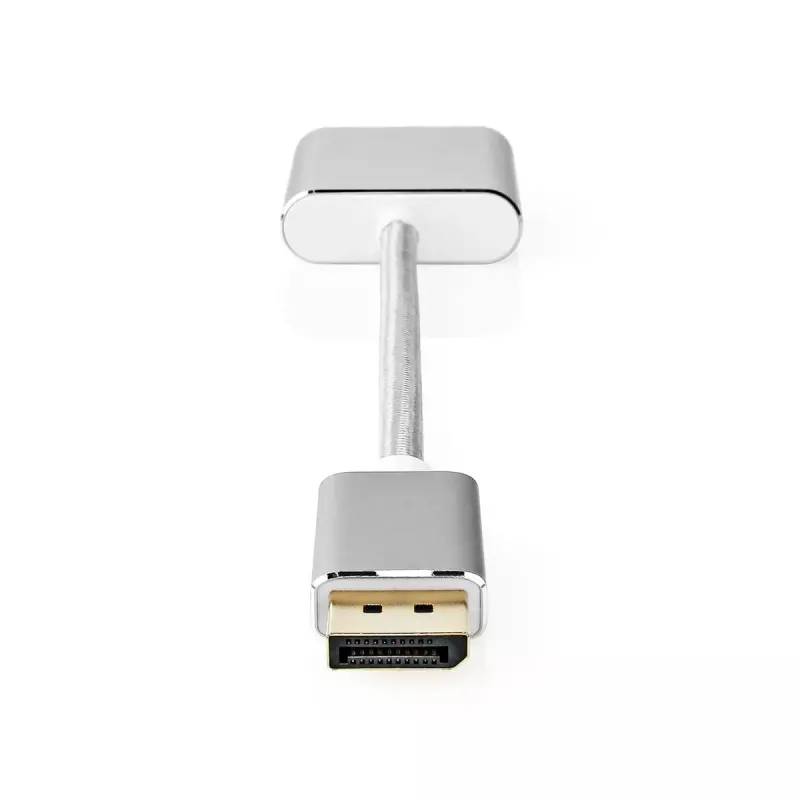 Nedis CCTB37250AL02 vaizdo kabelio adapteris 0,2 m DisplayPort į DVI-D sidabrinis