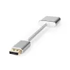 Nedis CCTB37250AL02 vaizdo kabelio adapteris 0,2 m DisplayPort į DVI-D sidabrinis