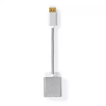 Nedis CCTB37250AL02 vaizdo kabelio adapteris 0,2 m DisplayPort į DVI-D sidabrinis
