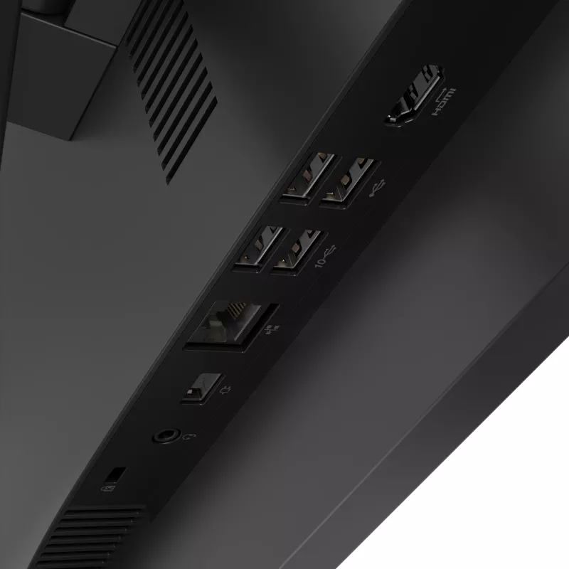 Lenovo V100 All-in-One kompiuteris 23,8 colio Full HD IPS ekranas, Intel N100, 8 GB RAM, 256 GB SSD, Windows 11 Pro, juodas