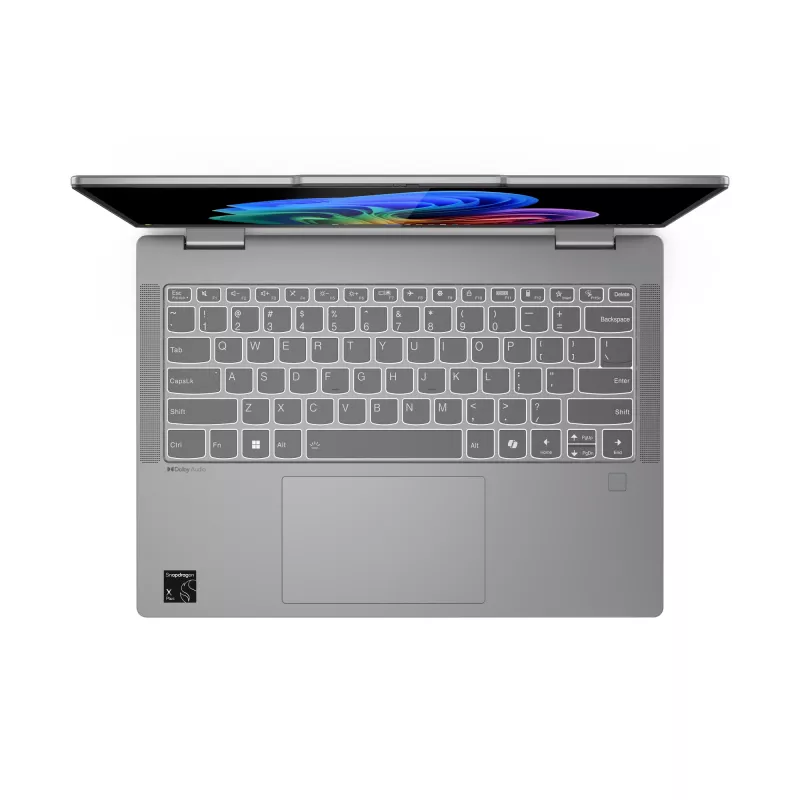 Lenovo IdeaPad 5 2-in-1 14Q8X9 Copilot+ PC nešiojamas kompiuteris (hibridas, Snapdragon X1P-42-100, 14 colių liečiamas WUXGA ekranas, 24 GB LPDDR5x, 1 TB SSD, Wi-Fi 7, Windows 11 Home, pilka)