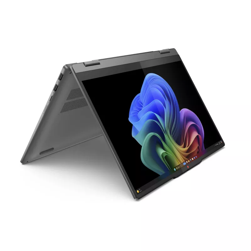Lenovo IdeaPad 5 2-in-1 14Q8X9 Copilot+ PC nešiojamas kompiuteris (hibridas, Snapdragon X1P-42-100, 14 colių liečiamas WUXGA ekranas, 24 GB LPDDR5x, 1 TB SSD, Wi-Fi 7, Windows 11 Home, pilka)