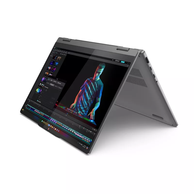 Lenovo IdeaPad 5 2-in-1 14Q8X9 Copilot+ PC nešiojamas kompiuteris (hibridas, Snapdragon X1P-42-100, 14 colių liečiamas WUXGA ekranas, 24 GB LPDDR5x, 1 TB SSD, Wi-Fi 7, Windows 11 Home, pilka)
