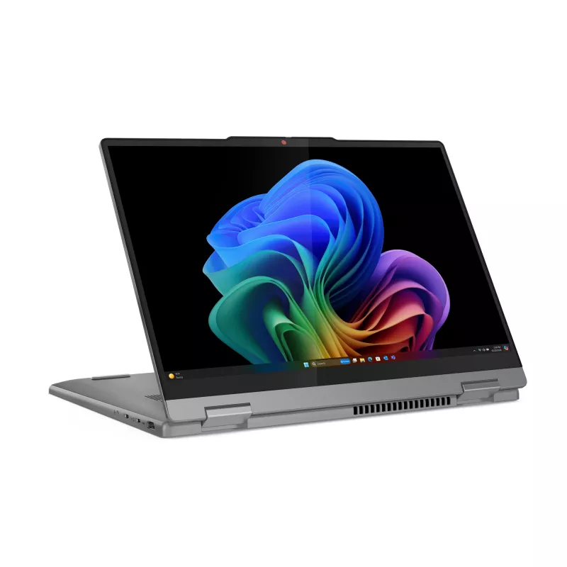 Lenovo IdeaPad 5 2-in-1 14Q8X9 Copilot+ PC nešiojamas kompiuteris (hibridas, Snapdragon X1P-42-100, 14 colių liečiamas WUXGA ekranas, 24 GB LPDDR5x, 1 TB SSD, Wi-Fi 7, Windows 11 Home, pilka)