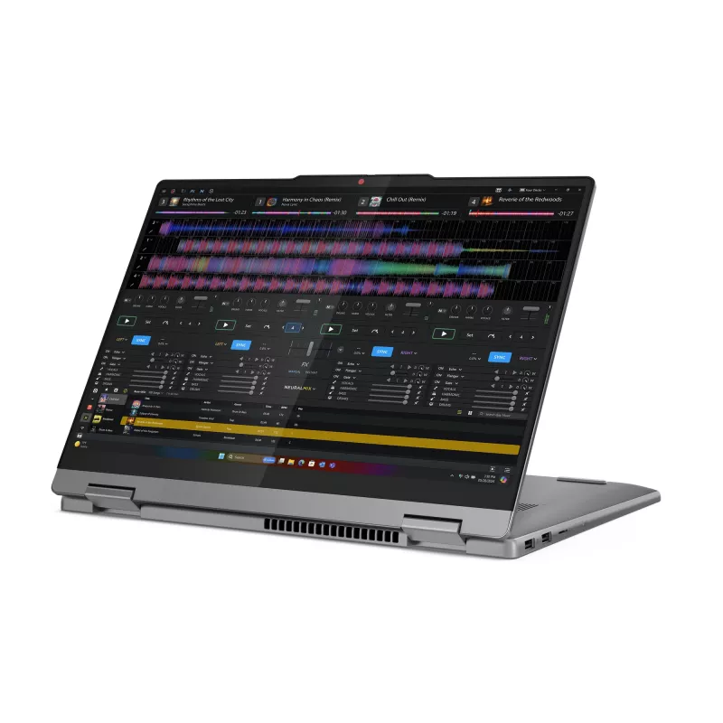 Lenovo IdeaPad 5 2-in-1 14Q8X9 Copilot+ PC nešiojamas kompiuteris (hibridas, Snapdragon X1P-42-100, 14 colių liečiamas WUXGA ekranas, 24 GB LPDDR5x, 1 TB SSD, Wi-Fi 7, Windows 11 Home, pilka)
