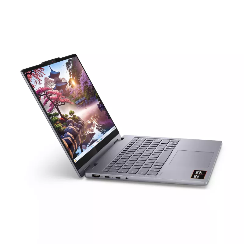 Lenovo IdeaPad 5 2-in-1 14AKP10 Copilot+ PC AMD Ryzen™ AI 5 340 Hibridinis (2-in-1) 35,6 cm (14 colių) Liečiamasis ekranas WUXGA 16 GB LPDDR5x-SDRAM 512 GB SSD Wi-Fi 7 (802.11be) Windows 11 Home Pilka