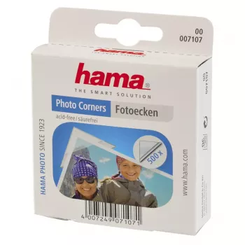 Hama nuotraukų kampeliai 500 vnt. (skaidrūs ir balti)