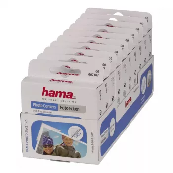 Hama nuotraukų kampeliai 500 vnt. (skaidrūs ir balti)