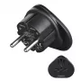 Hama 00223454 universalus kištukinis adapteris Type E/F hibridinis juodas