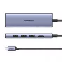 USB Type-C stotelė UGREEN 20956A su HDMI ir USB 3.0, 5 Gbps, 4K 3840x2160, sidabrinė