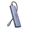 USB Type-C stotelė UGREEN 20956A su HDMI ir USB 3.0, 5 Gbps, 4K 3840x2160, sidabrinė