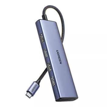 USB Type-C stotelė UGREEN 20956A su HDMI ir USB 3.0, 5 Gbps, 4K 3840x2160, sidabrinė