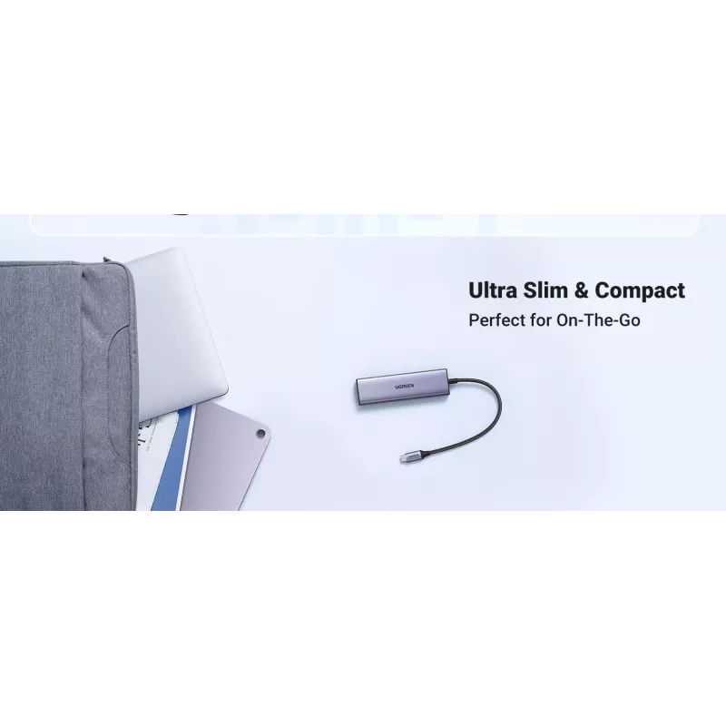 USB Type-C stotelė UGREEN 20956A su HDMI ir USB 3.0, 5 Gbps, 4K 3840x2160, sidabrinė