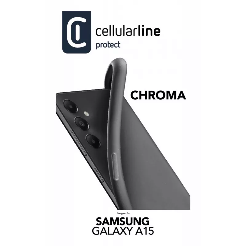 Cellularline Chroma - Galaxy A15 spalvingas minkštas guminis dėklas, Samsung A15 5G, 16,5 cm (6,5 colio), Juodas