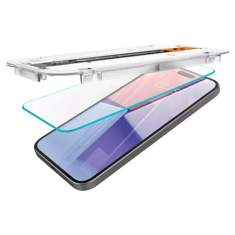Spigen iPhone 15 Glas.tR EZ Fit Grūdintas stiklas, skaidrus