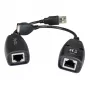 Techly IUSB-EXTENDTY5 USB ilgintuvas per Cat.5e/6 kabelį iki 50 m, USB Type-A – RJ-45, USB 1.1, nereikia maitinimo šaltinio, juodas