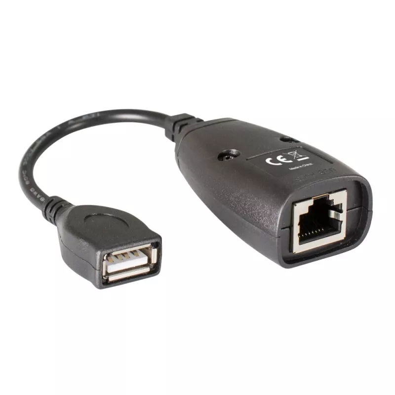 Techly IUSB-EXTENDTY5 USB ilgintuvas per Cat.5e/6 kabelį iki 50 m, USB Type-A – RJ-45, USB 1.1, nereikia maitinimo šaltinio, juodas