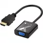 Techly adapteris HDMI į VGA juodas 0,1 m 1920x1200 60 Hz