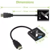 Techly adapteris HDMI į VGA juodas 0,1 m 1920x1200 60 Hz