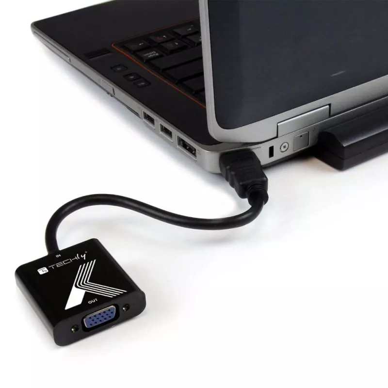 Techly adapteris HDMI į VGA juodas 0,1 m 1920x1200 60 Hz
