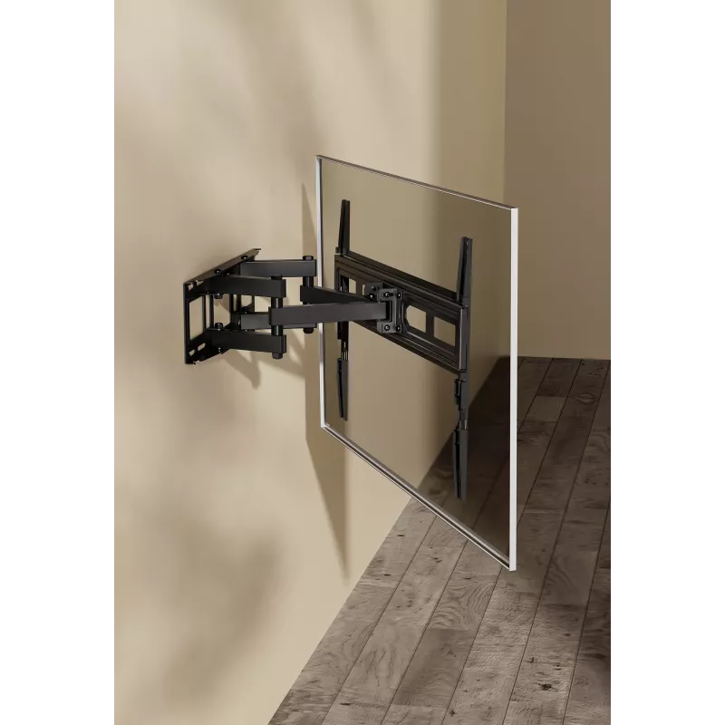 Manhattan TV ir monitoriaus laikiklis sieninis pilno judesio 1 ekranui 37-65 colių juodas VESA 100x100-600x400 mm iki 40 kg