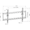 Techly ICA-PLB 261L TV laikiklis/sieninis stovas 177,8 cm (70 colių) juodas