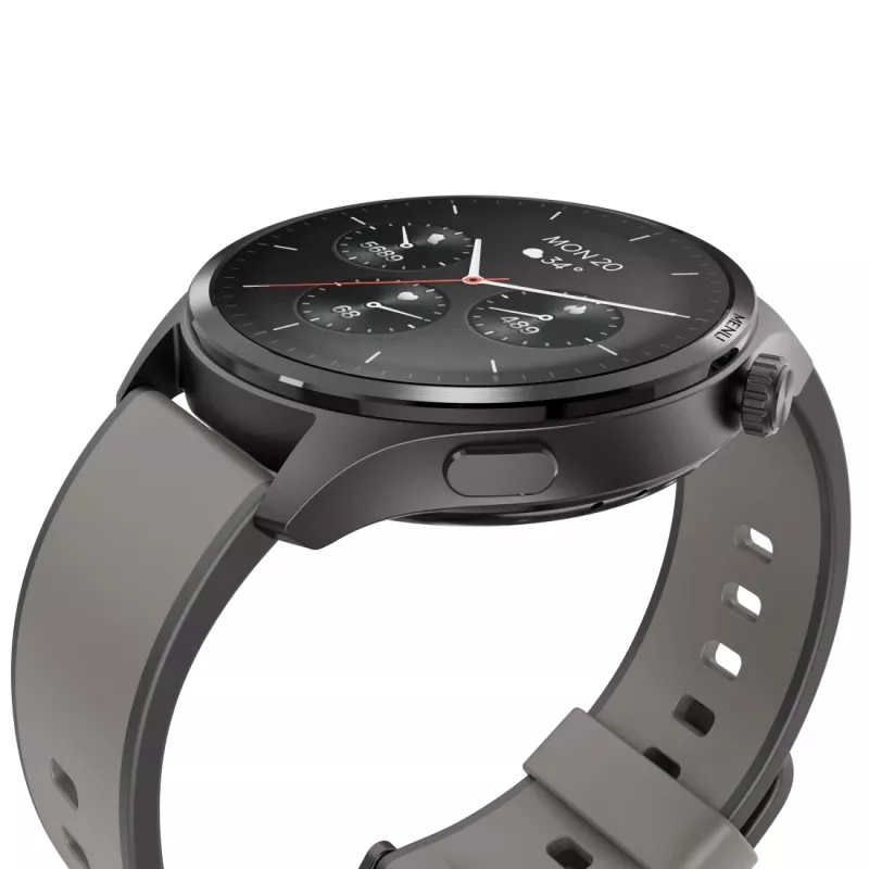 Hama 9000 3,63 cm (1,43 colio) AMOLED 52 mm skaitmeninis jutiklinis laikrodis, antracito spalvos, su GPS