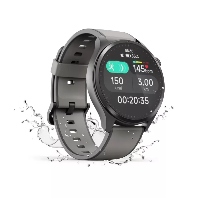 Hama 9000 3,63 cm (1,43 colio) AMOLED 52 mm skaitmeninis jutiklinis laikrodis, antracito spalvos, su GPS