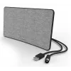Vidinė televizijos antena Hama Fabric Design juoda pilka USB 2 m