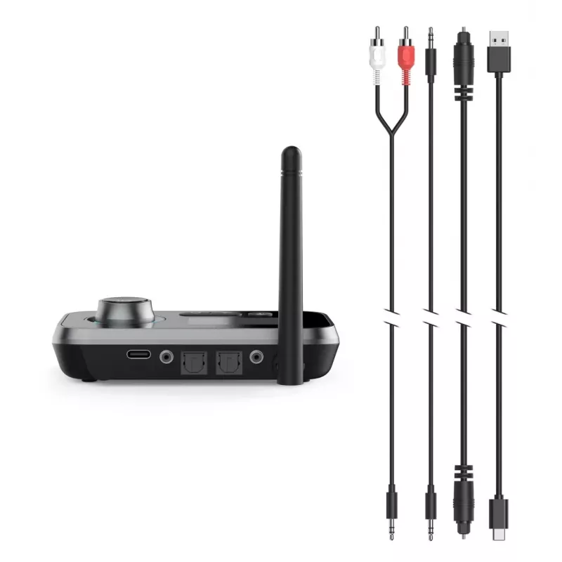 Belaidis garso siųstuvas/imtuvas HAMA Link.it duo 3,5 mm, Bluetooth, 10 m atstumas, USB maitinimas, juodas