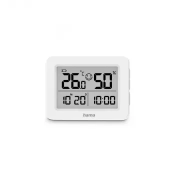 Hama 00222231 elektroninis termometras patalpų temperatūrai matuoti, baltas