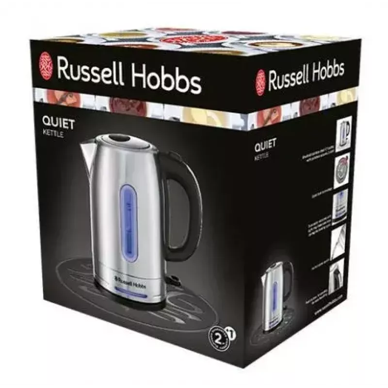 Elektrinis virdulys Russell Hobbs 1.7 L 2400 W nerūdijantis plienas, vandens lygio indikatorius, 360° pagrindas