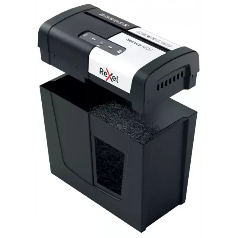 Rexel Secure MC3 Whisper-Shred popierinis smulkintuvas, mikro pjūvis, P5