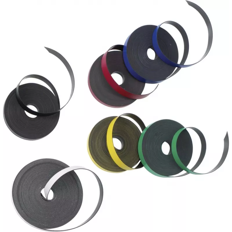 Nobo 1901053 magnetinė juosta, lipni, 10 mm x 10 m, juoda