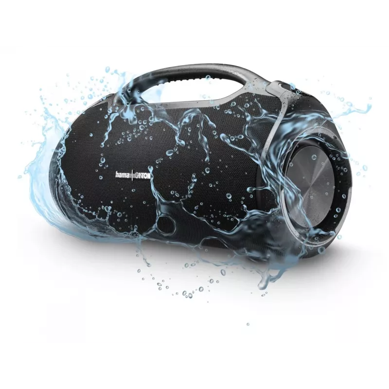 Vakarėlių garsiakalbis HAMA UltiMate Pro 120 W, belaidis Bluetooth, atsparus vandeniui, įmontuota baterija, USB-C įkrovimas