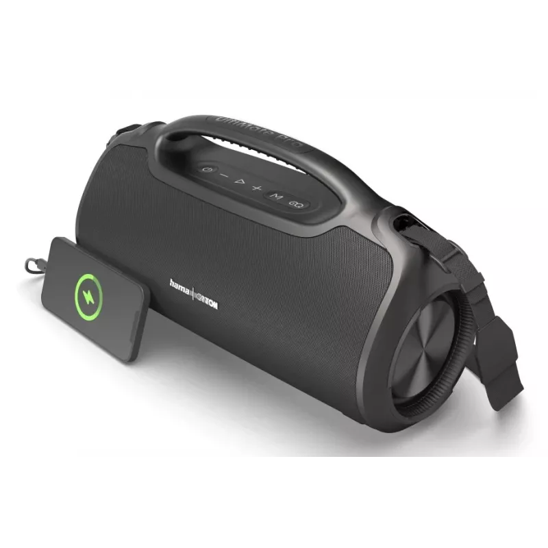 Vakarėlių garsiakalbis HAMA UltiMate Pro 120 W, belaidis Bluetooth, atsparus vandeniui, įmontuota baterija, USB-C įkrovimas
