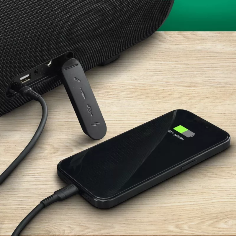 Vakarėlių garsiakalbis HAMA UltiMate Pro 120 W, belaidis Bluetooth, atsparus vandeniui, įmontuota baterija, USB-C įkrovimas