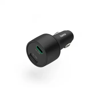 Hama 00201690 automobilinis greitasis įkroviklis 32 W, USB-C ir USB-A, juodas