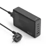 Įkrovimo stotelė HAMA 201977, 240W, 4× USB-C, 1× USB-A, juoda