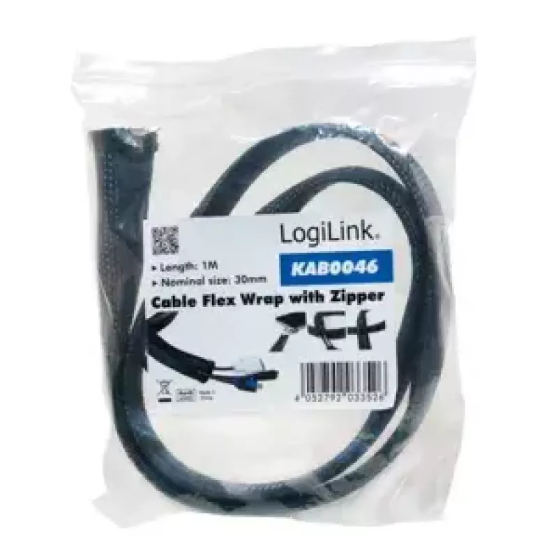 Kabelių rankovė LogiLink KAB0046 Juoda