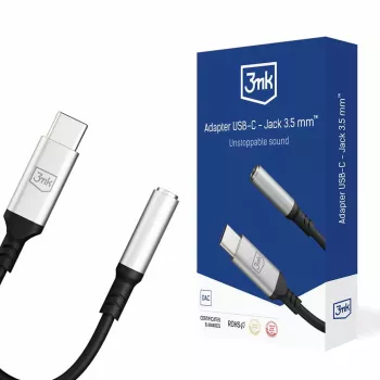 USB-C į 3.5 mm lizdą adapterio laidas 3MK 1 vnt.