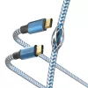 Hama Reflective USB laidas USB 2.0 1,5 m USB-C mėlynas