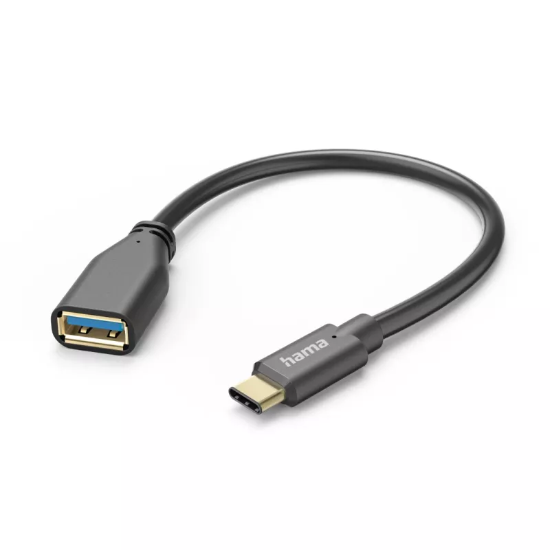 Hama 00201605 USB laidas USB 3.2 Gen 1 (3.1 Gen 1) 0,15 m USB C USB A juodas