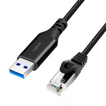 Tinklo laidas LogiLink CU0400 RJ-45 Cat6 1 m Juodas