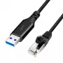 Laidas LogiLink CU0404 RJ-45 Cat6 5 m Juodas