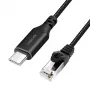 Tinklo kabelis LogiLink CU0412 RJ-45 Cat6 2 m Juodas