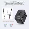 Universalus kelioninis adapteris UNITEK P1122ABK01 Juodas, C tipas, G, I