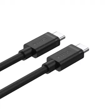 USB C į USB C laidas Unitek Y-C477BK01-2M, USB 3.2 Gen 1, 2 m, 5 Gbit/s, PD 60 W, juodas