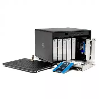 OWC ThunderBay 8 stalinis diskų masyvas juodas 8 diskai HDD SSD